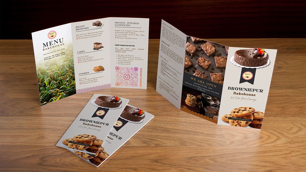 Browniepur Bakehouse – Trifold Brochure Design