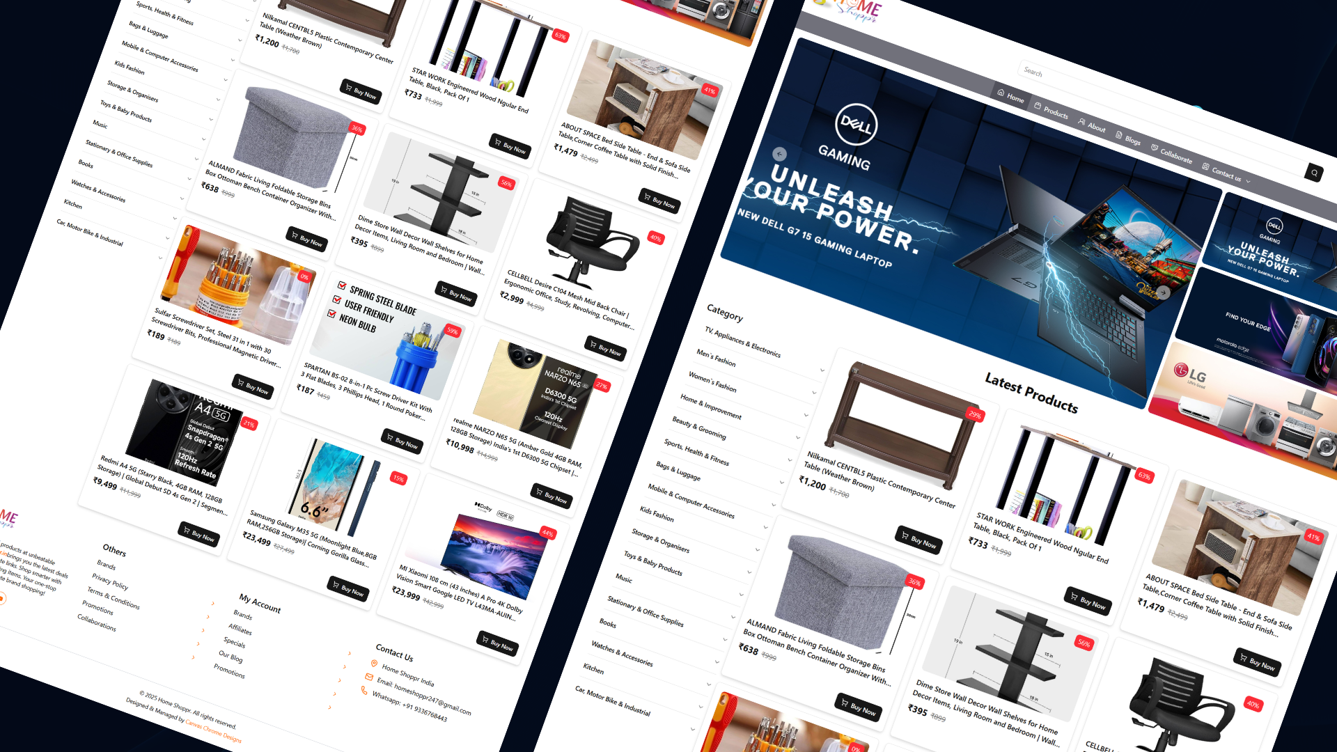 Affiliate eCommerce Website Design & Development for Home Shoppr