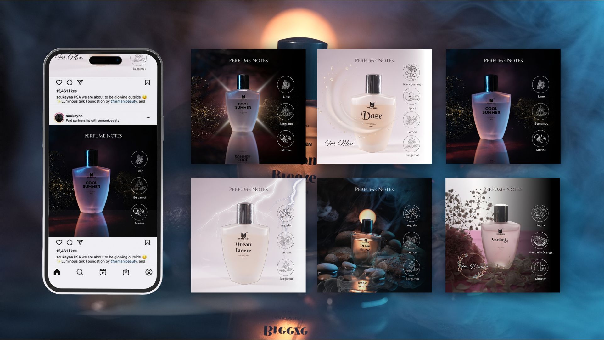 Social Media Creative Campaign for BroadMen – Perfume Collection Launch
