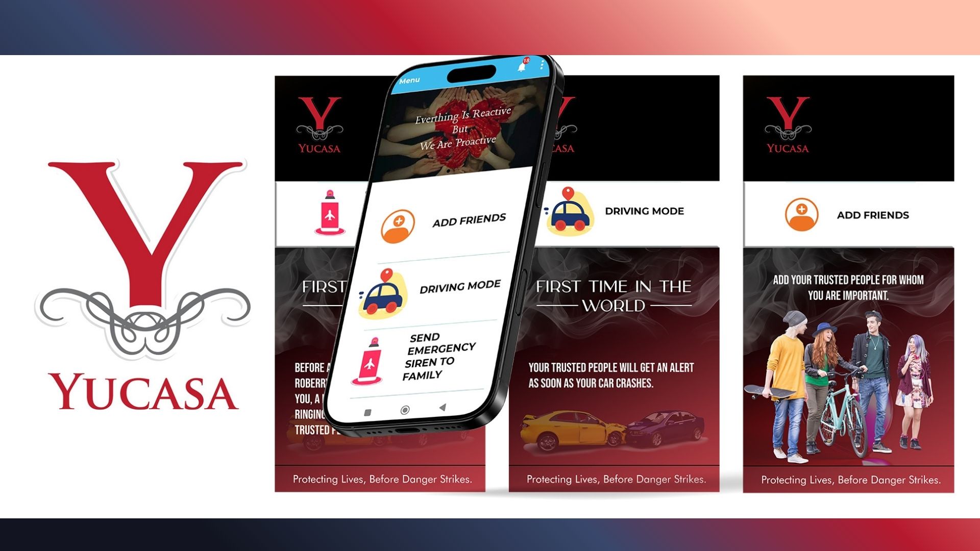 App Banner Design for YUCASA – Emergency Safety Alert App