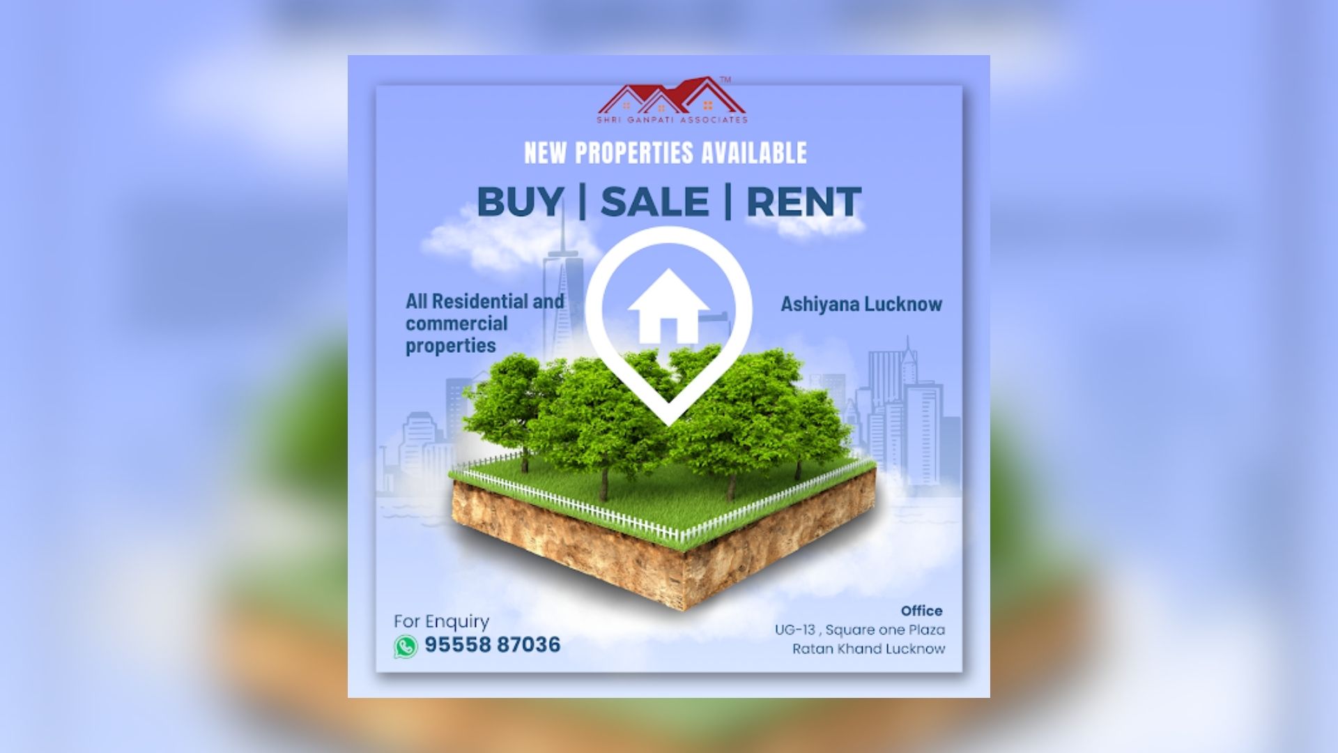 Real Estate Social Media Creative for Shri Ganpati Associates