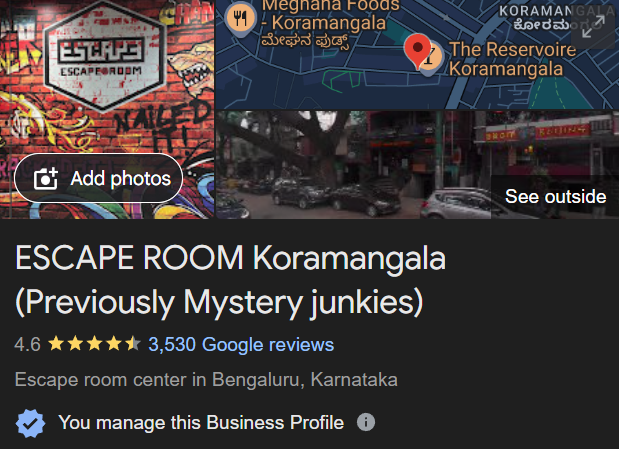 Escape Room Koramangala