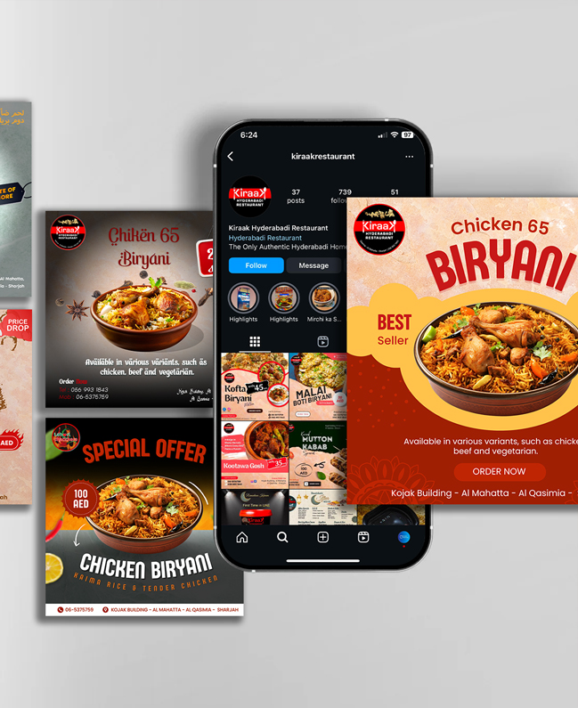 social media designs for hotels and restaurant
